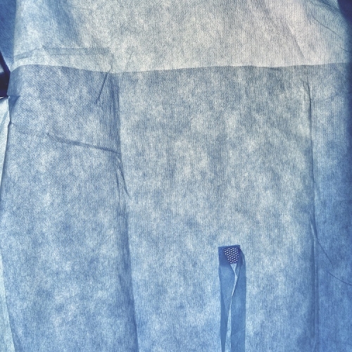 Disposable Sterile Reinforced Surgical Gown with Chest and Sleeve Coverage / SMS / Knitted cuff